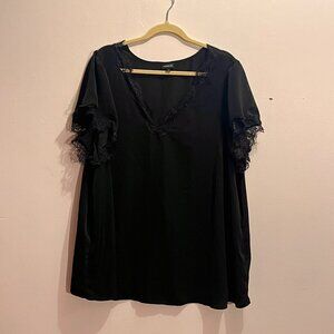 V-Neck Lace Silky top from Torrid (size 3)